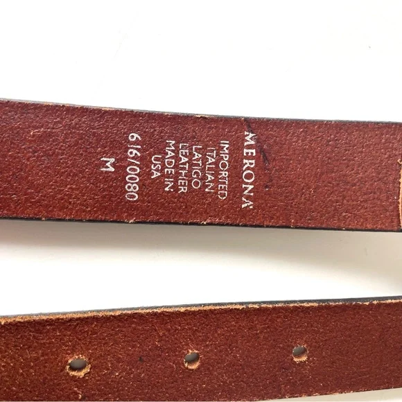 Western Cowgirl Brown Leather Belt Medium - Picture 5 of 8